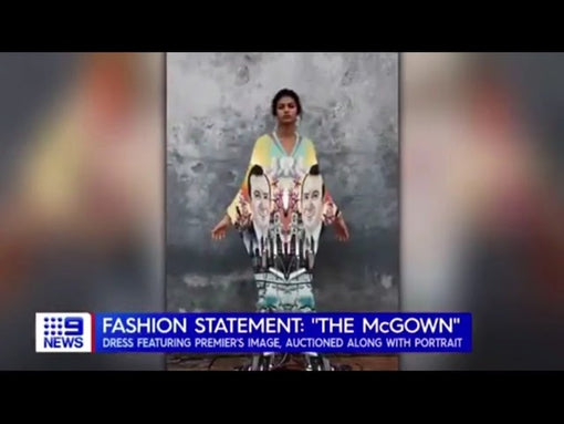 Mark McGowan - The McGown - wearable art to raise money for charity.