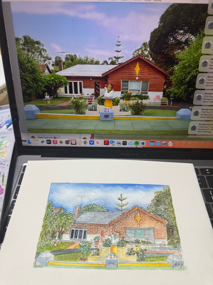 A5 Watercolour House Portraits
